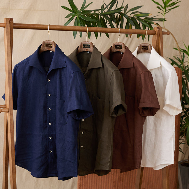 100% Linen Breathable Casual Thin Business Shirt