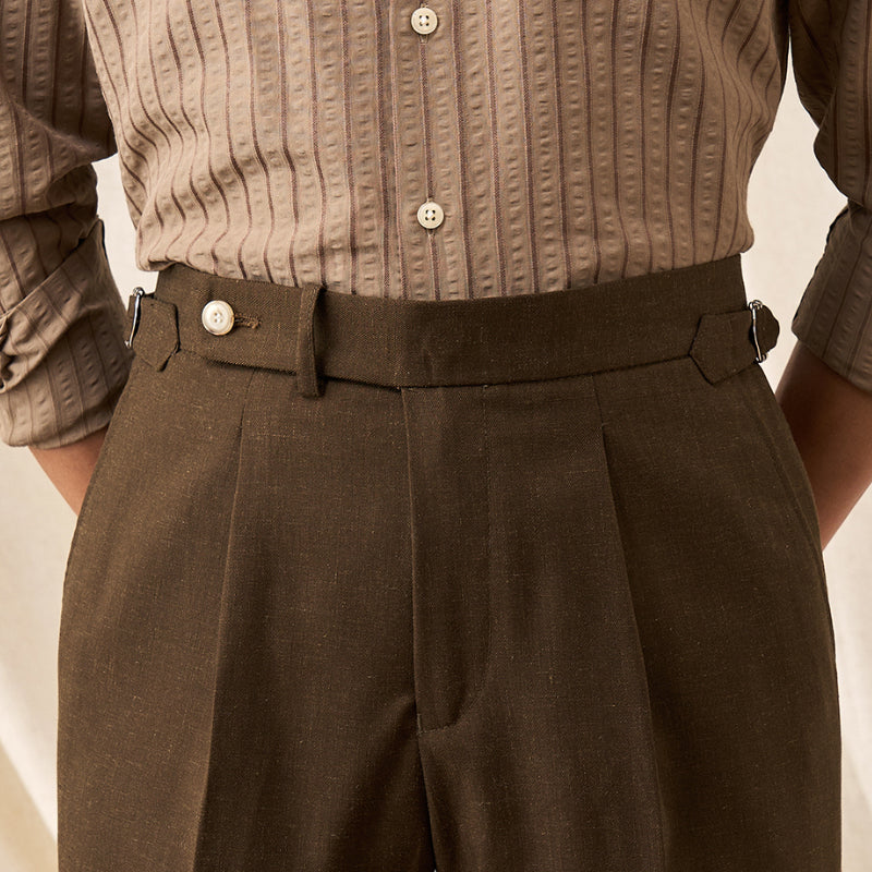 Italian Linen Non-iron Straight Breathable Casual Shorts