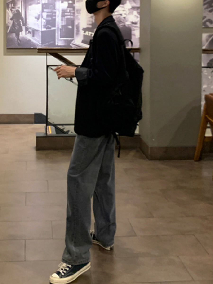Korean Style Loose Casual Single-breasted Blazer