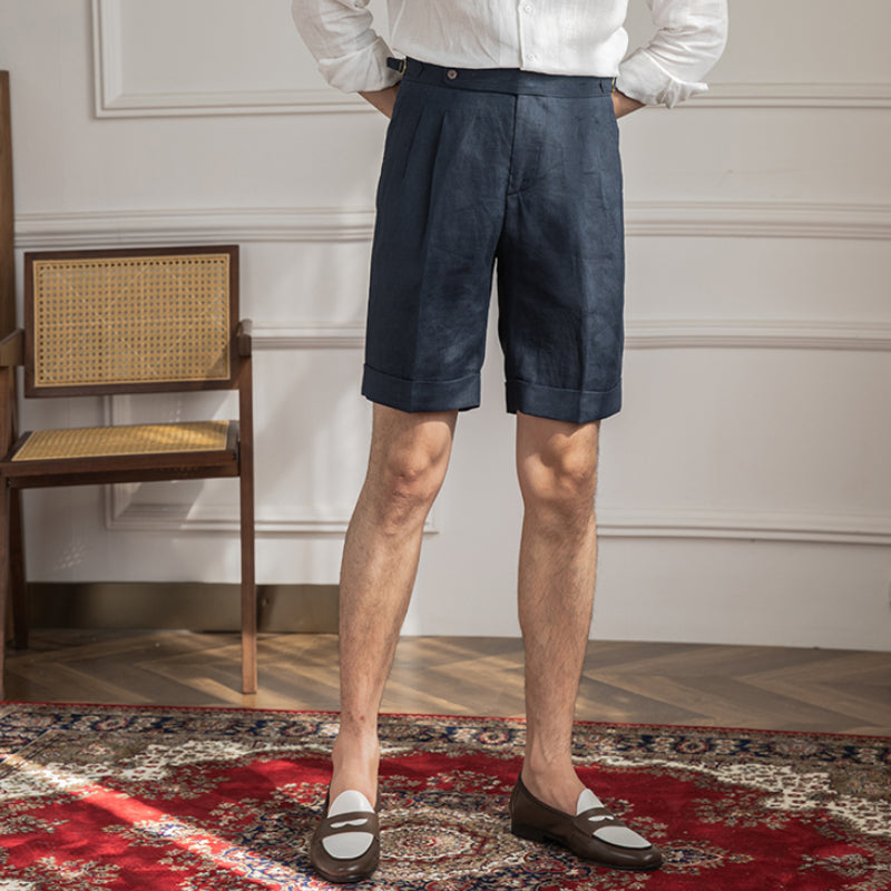 Italian 100% Linen Breathable Casual Shorts