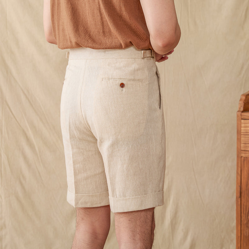 Italian 100% Linen Breathable Casual Shorts