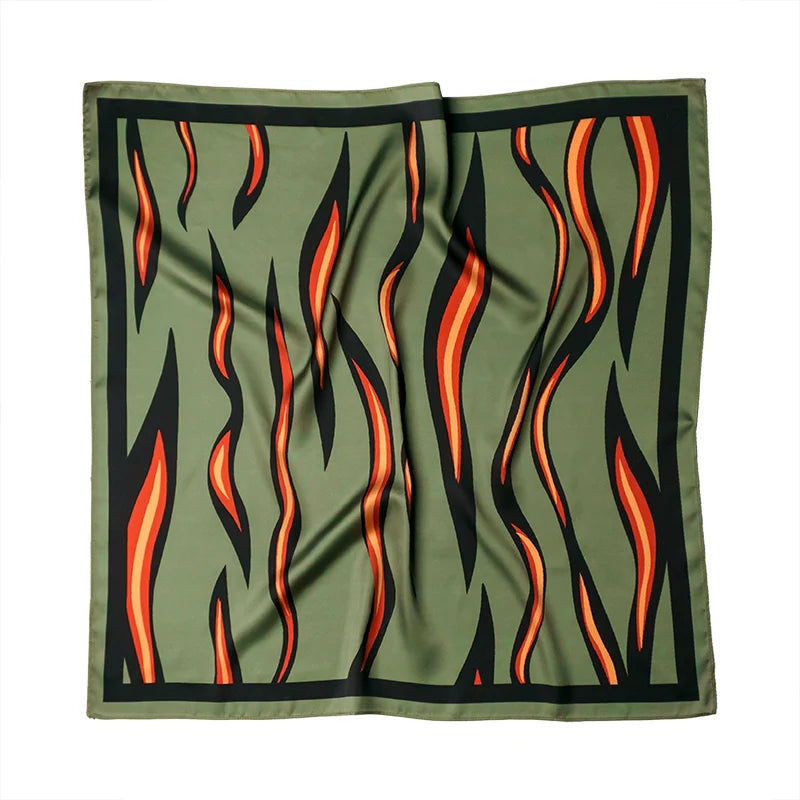 Vintage Green Square Scarf