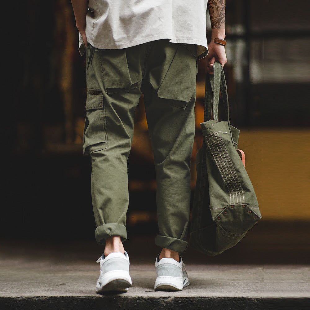Vintage Shaped Pocket Straight Military Pants