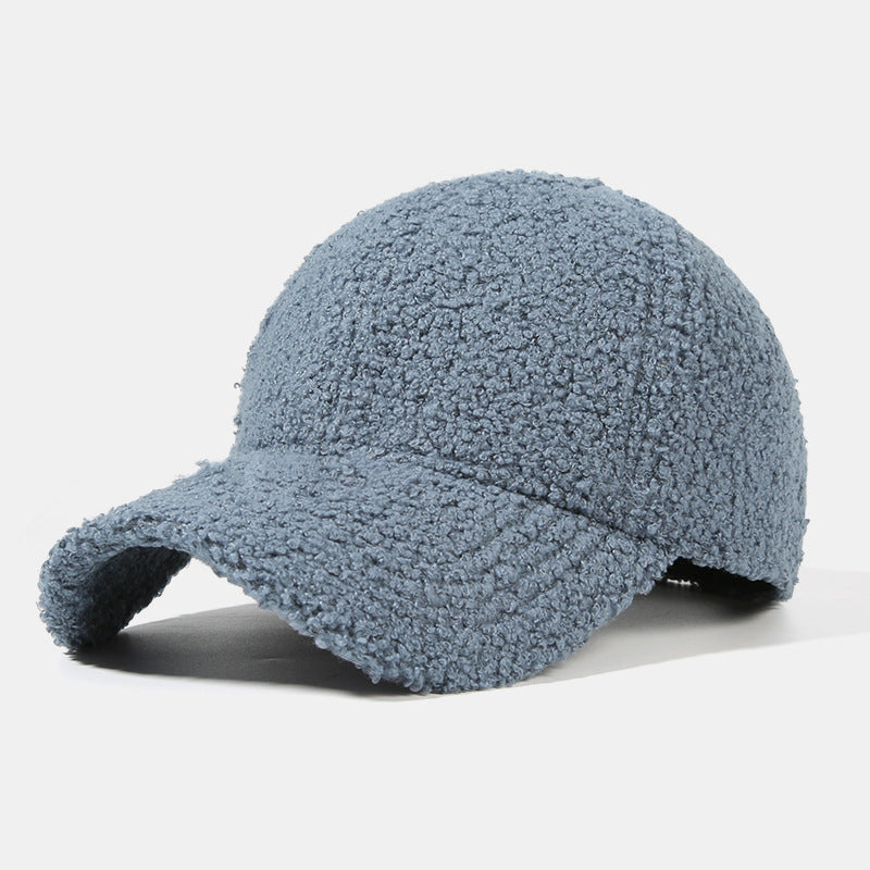 Plush Warm Solid Color Baseball Cap