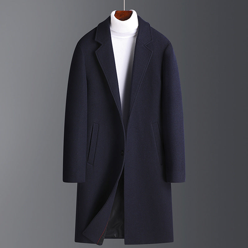 Thickened Warm Fleece Lapel Wool Coat
