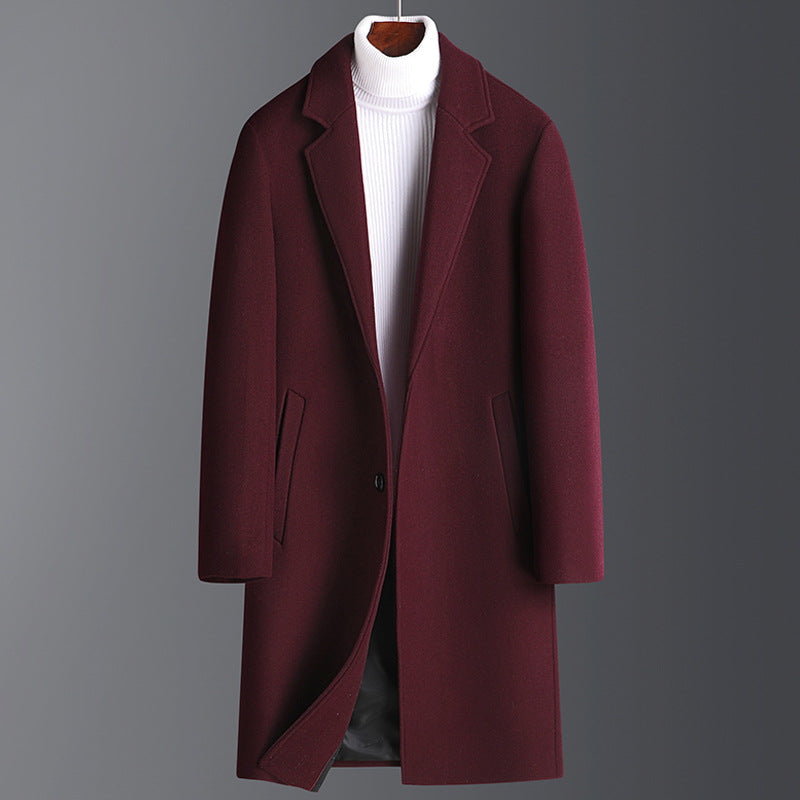 Thickened Warm Fleece Lapel Wool Coat
