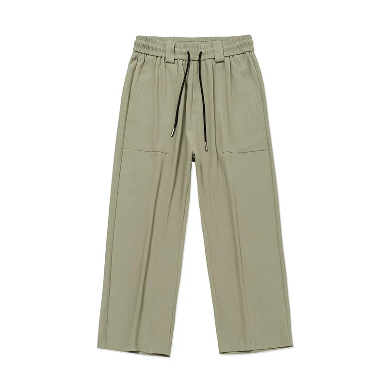 Summer Ice Silk Thin Loose Straight Casual Pants
