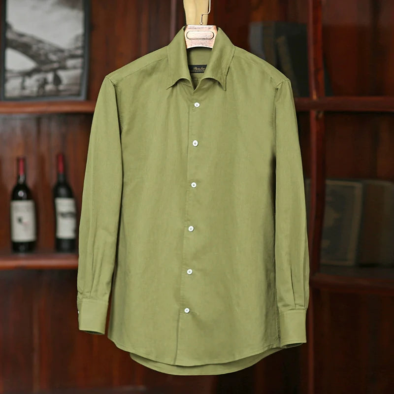 Linen Italian Casual Button Vintage Shirt