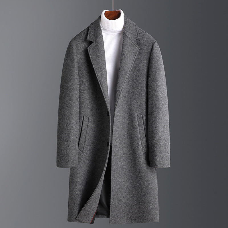 Thickened Warm Fleece Lapel Wool Coat