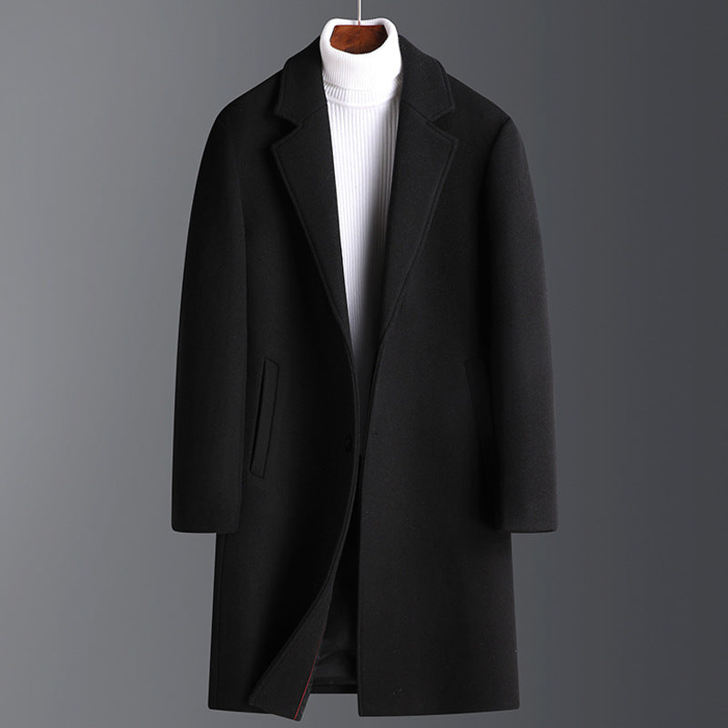 Thickened Warm Fleece Lapel Wool Coat