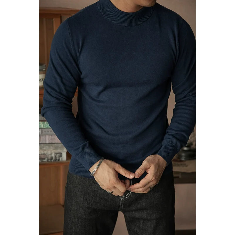 Vintage Half Turtleneck Knitted Sweater