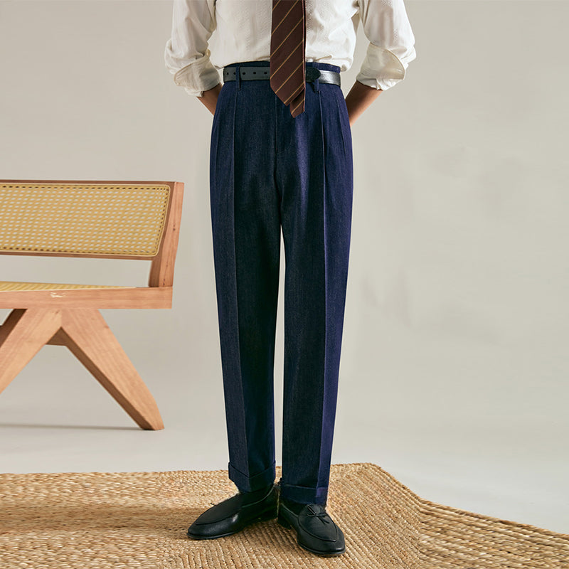 Pleated Straight Casual Vintage Loose Pants