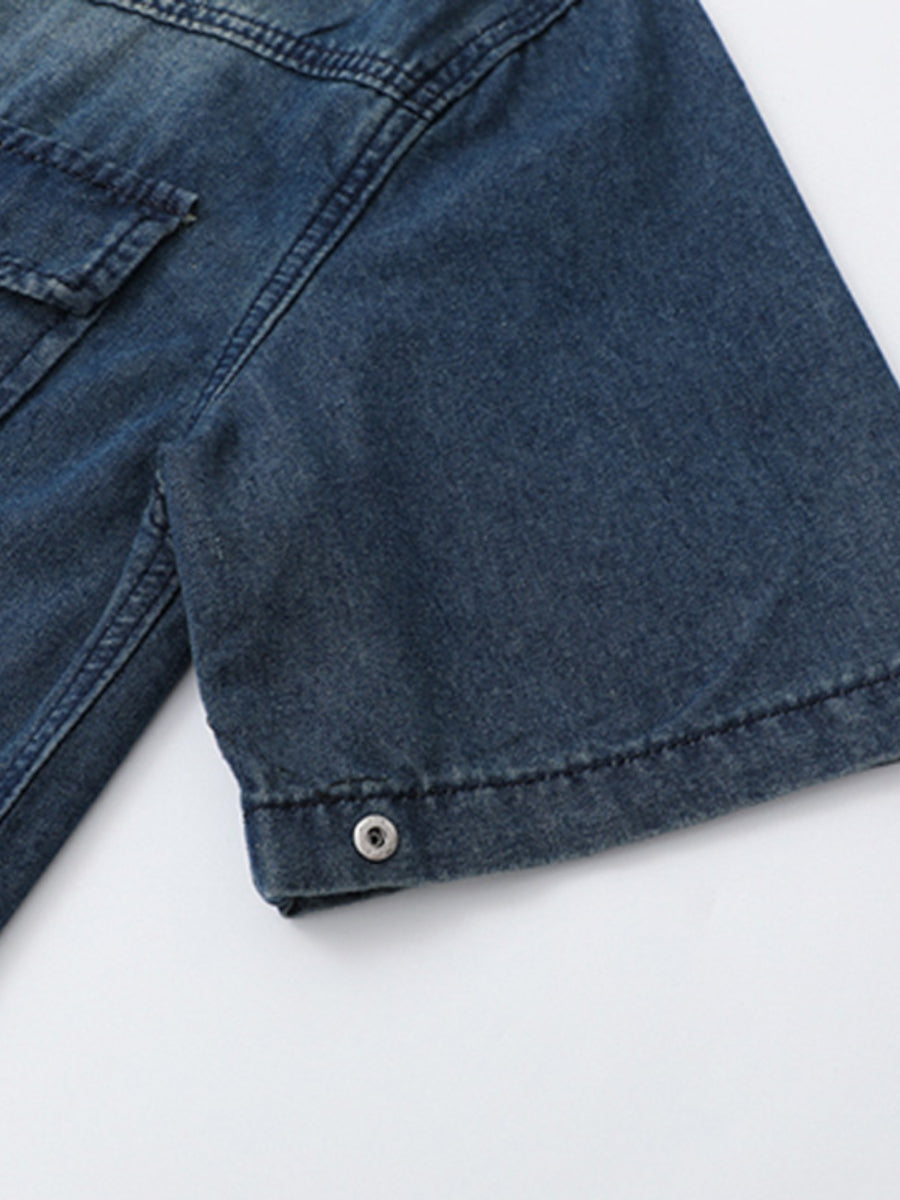 Vintage Loose Casual Washed Denim Shirt