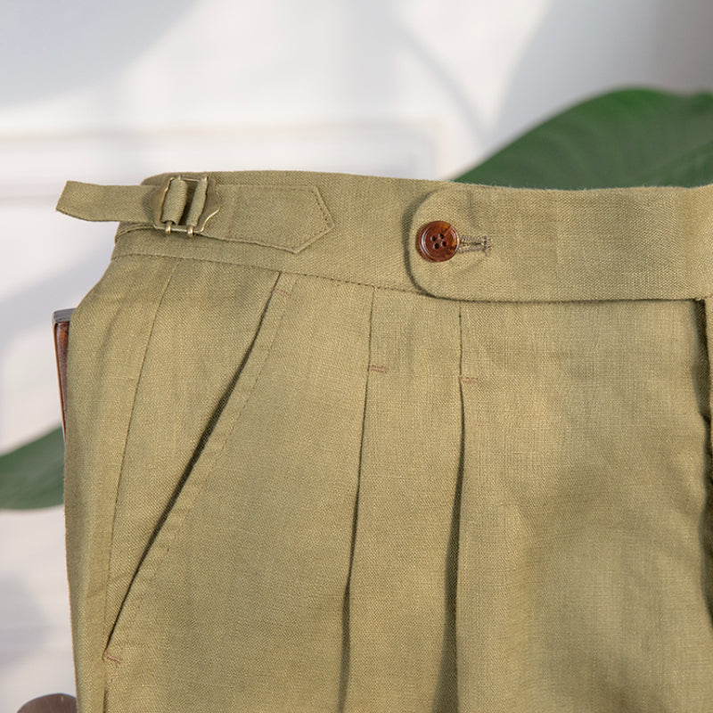Italian 100% Linen Breathable Casual Shorts
