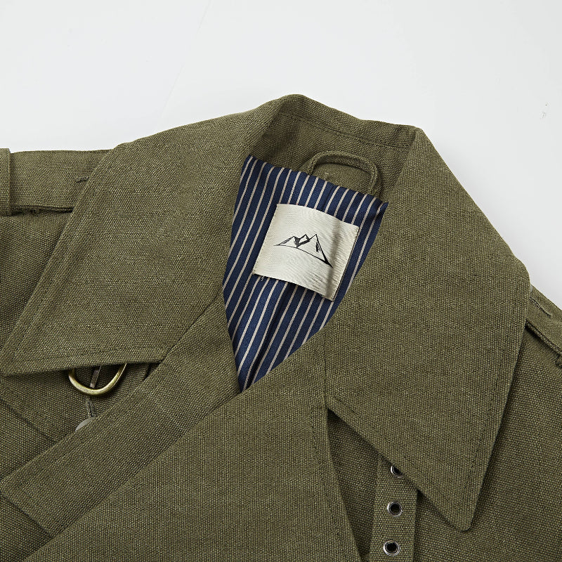 Vintage Military Mid-length Over-the-knee Coat