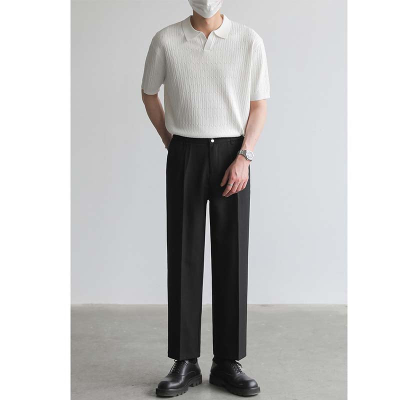 Men's Short Sleeve Knitted Sweater