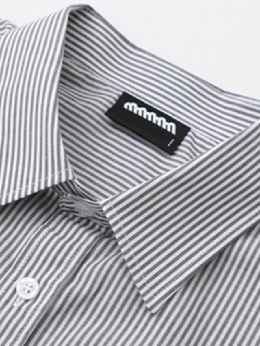 Japanese Retro Striped Loose Casual Shirt