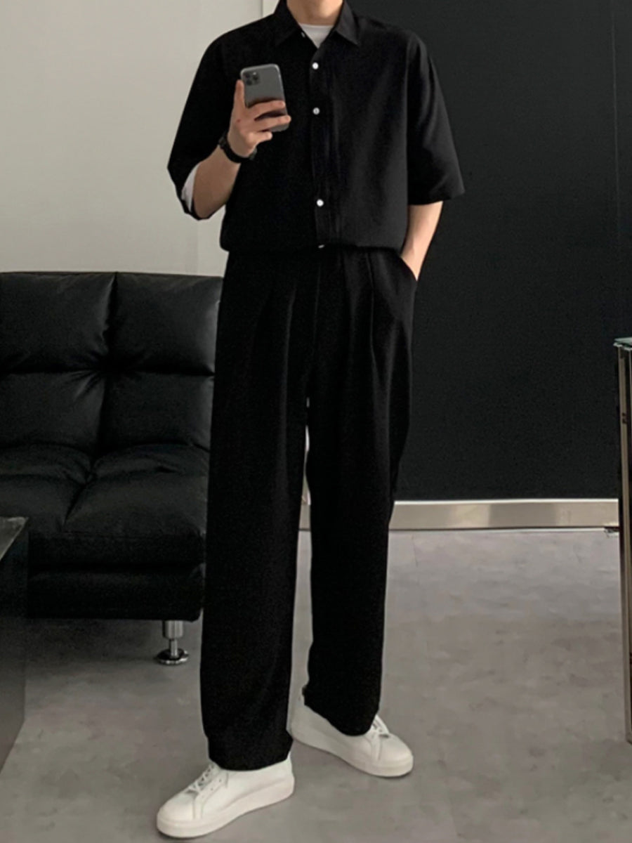Summer Loose Business Casual Lapel T-shirt