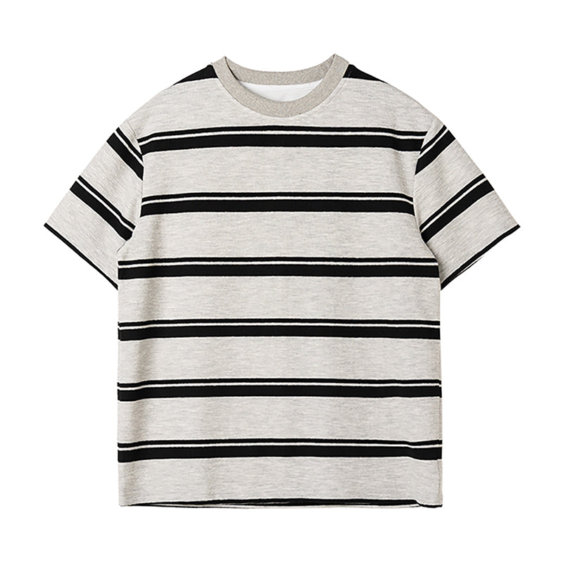 Striped Crew Neck Casual T-shirt