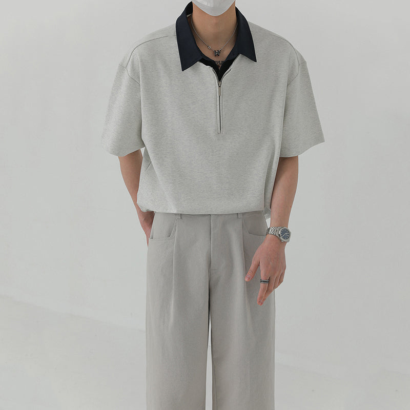 Patchwork Fake Two-piece POLO Shirt