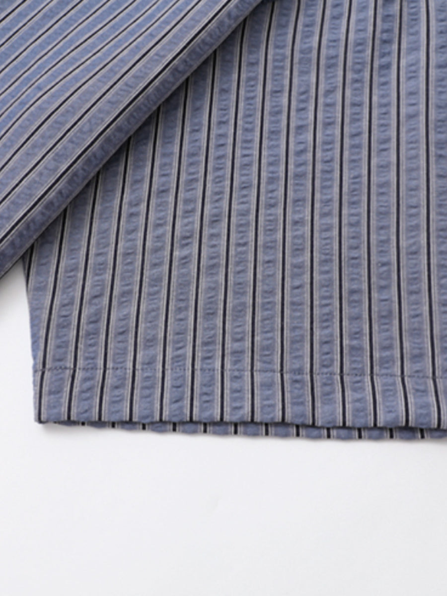 Japanese Striped Loose Casual Shirt