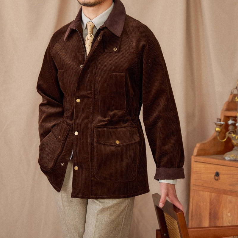 Warm Cotton British Style Retro Hunting Chore Coat