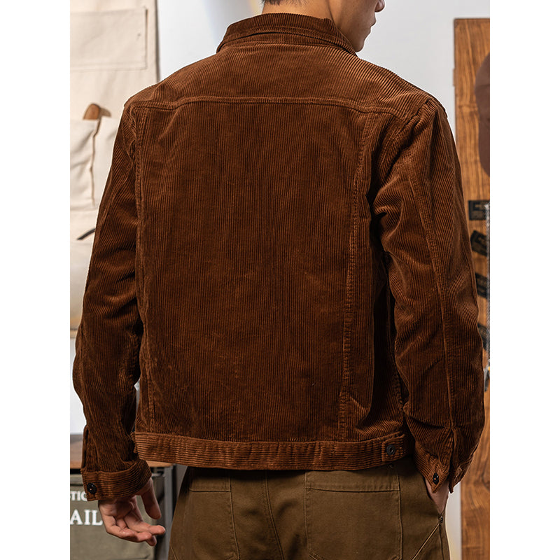 Men's Corduroy Lapel Warm Work Jacket