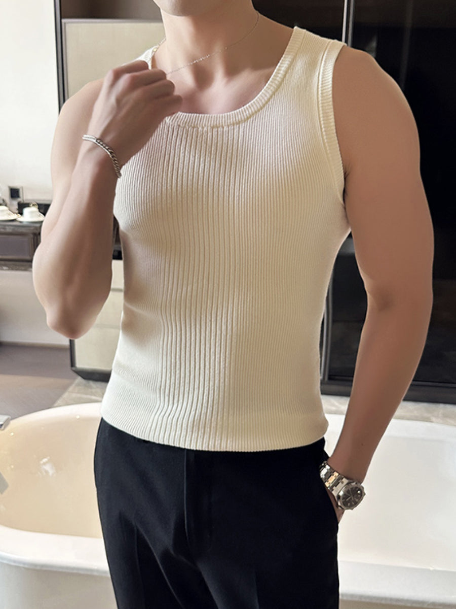 Vintage Striped Knitted Vest
