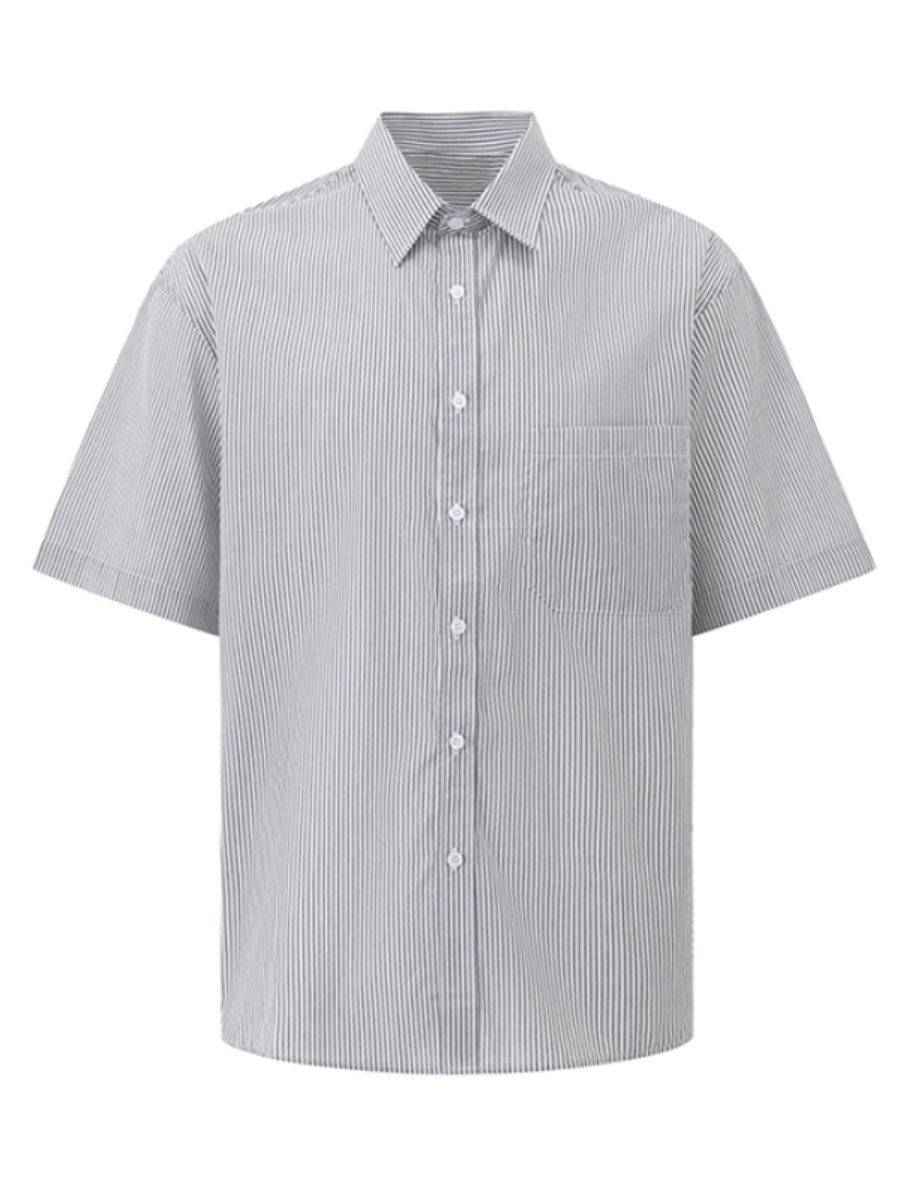 Japanese Retro Striped Loose Casual Shirt