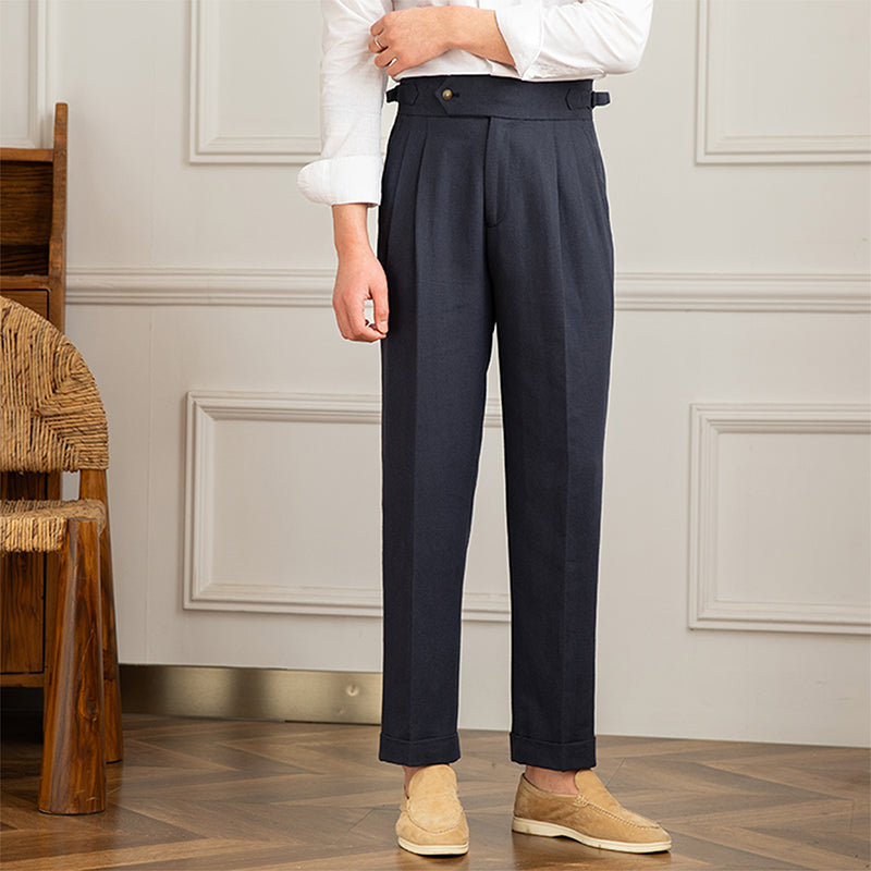Casual Straight High Waist Trousers