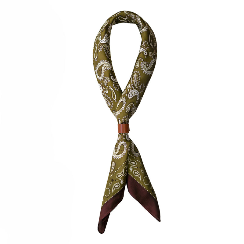 Vintage Cashew Flower Scarf Buckle Set