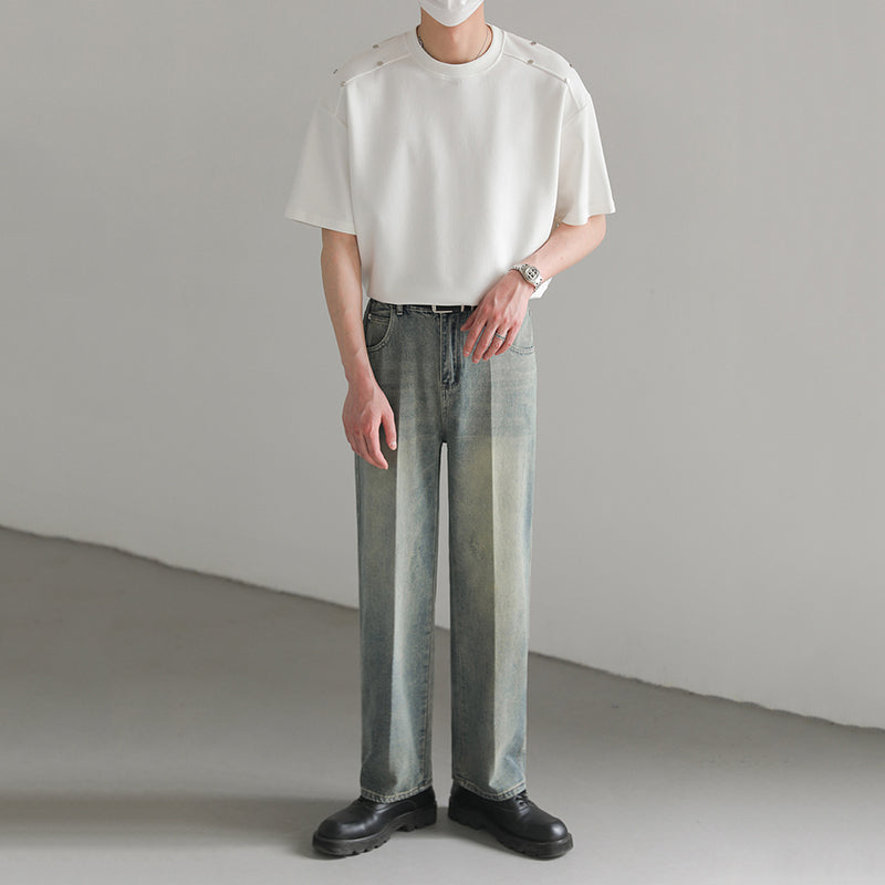 Retro Casual Straight Jeans