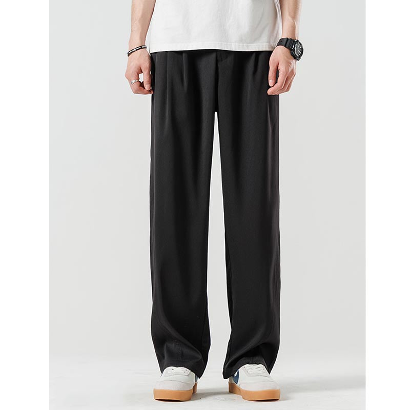 Drape Casual Thin Loose Straight Long Trousers