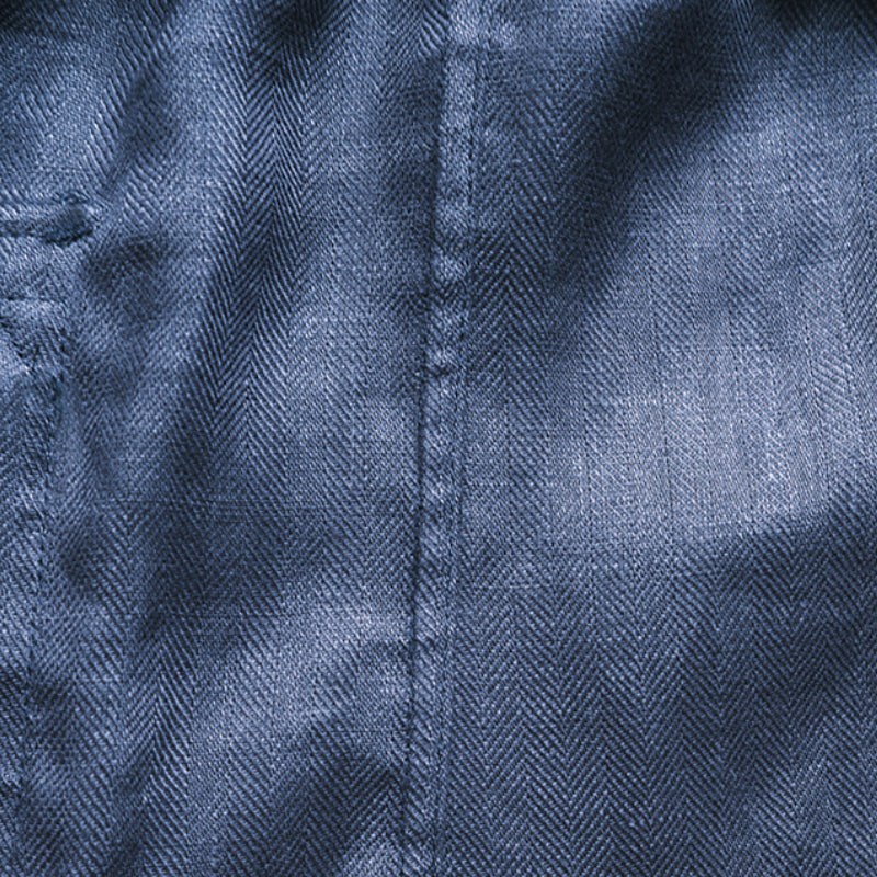 Summer 100% Linen Herringbone Unstructured Waist Trench jacket