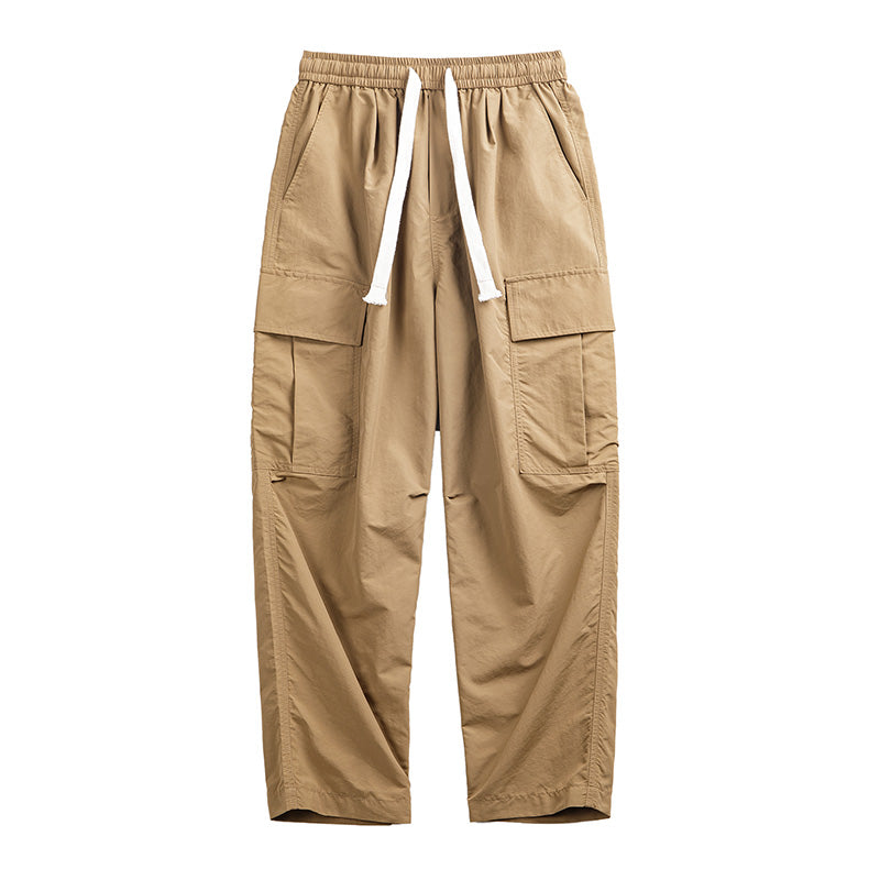 Retro Multi-pocket Waterproof Straight-leg Casual Pants