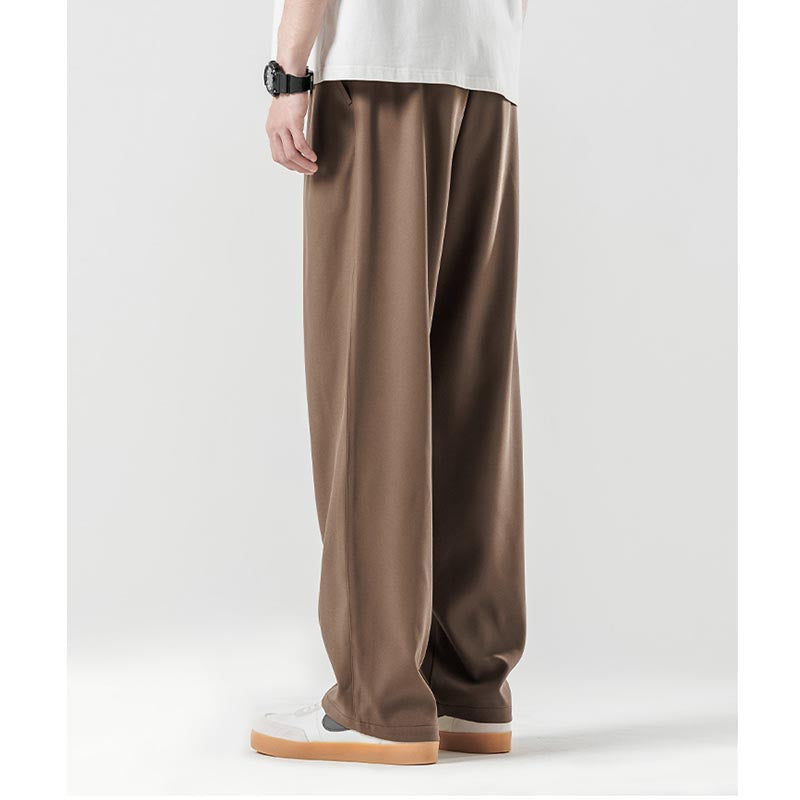 Drape Casual Thin Loose Straight Long Trousers