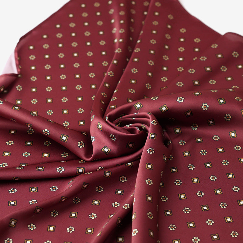 Vintage Floral Soft Silk Scarf