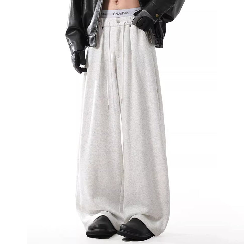 Washed Loose Wide-leg Straight Sweatpants