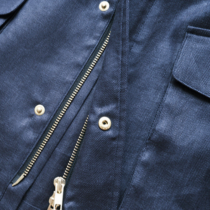 Summer 100% Linen Herringbone Unstructured Waist Trench jacket