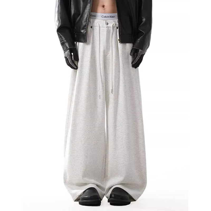 Washed Loose Wide-leg Straight Sweatpants