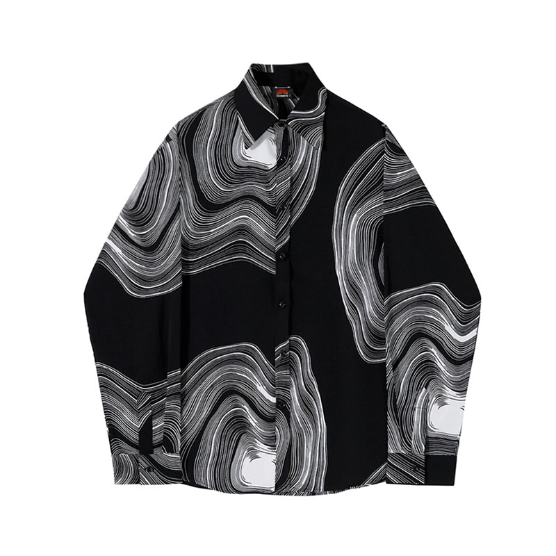 Irregular Pattern Loose Shirt