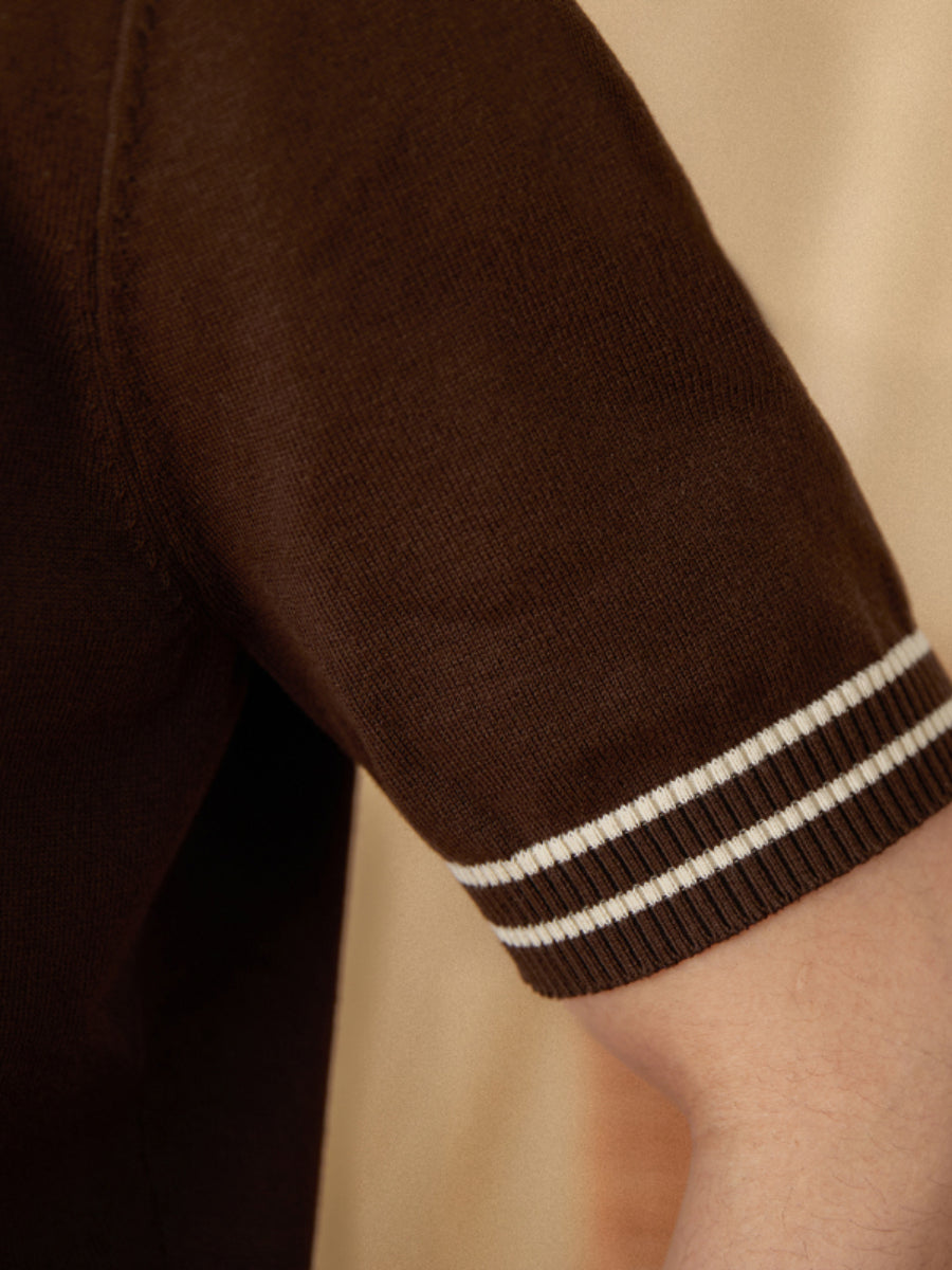 Italian Lapel Cotton Casual Knitted POLO Shirt