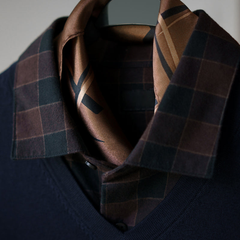 Men's Vintage Line Silk Scarf
