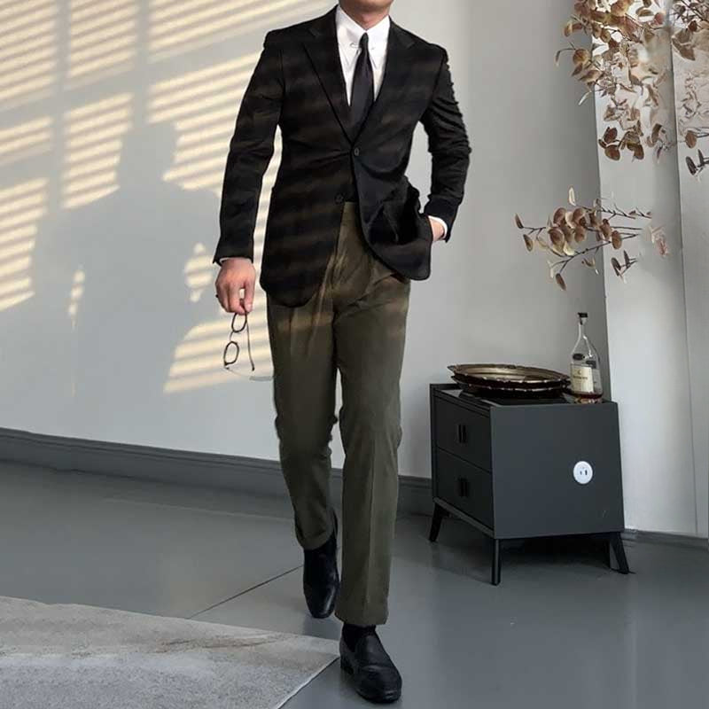 Slim Fit Vintage Suede Blazer