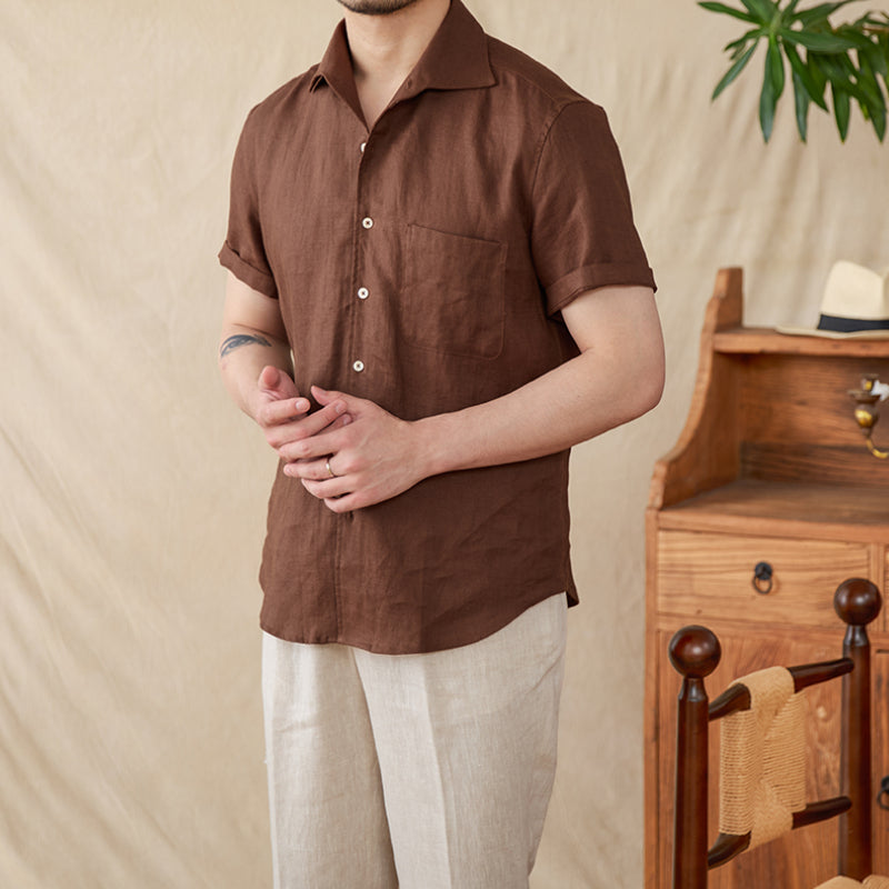 100% Linen Breathable Casual Thin Business Shirt