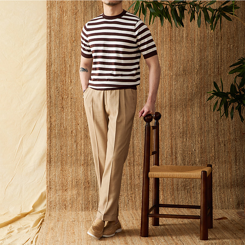 Summer Striped Crew Neck T-Shirt