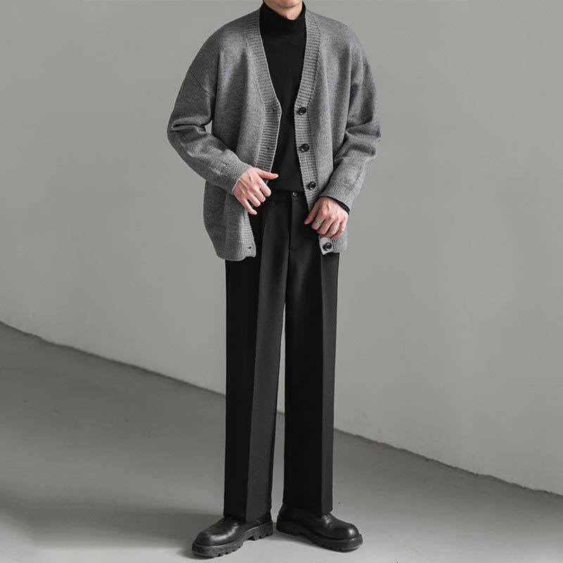 Men's Loose Casual Knitted Cardigan Jacket