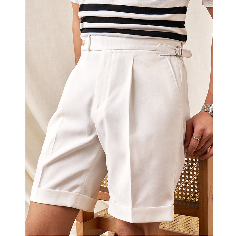 Italian Linen Non-iron Straight Breathable Casual Shorts