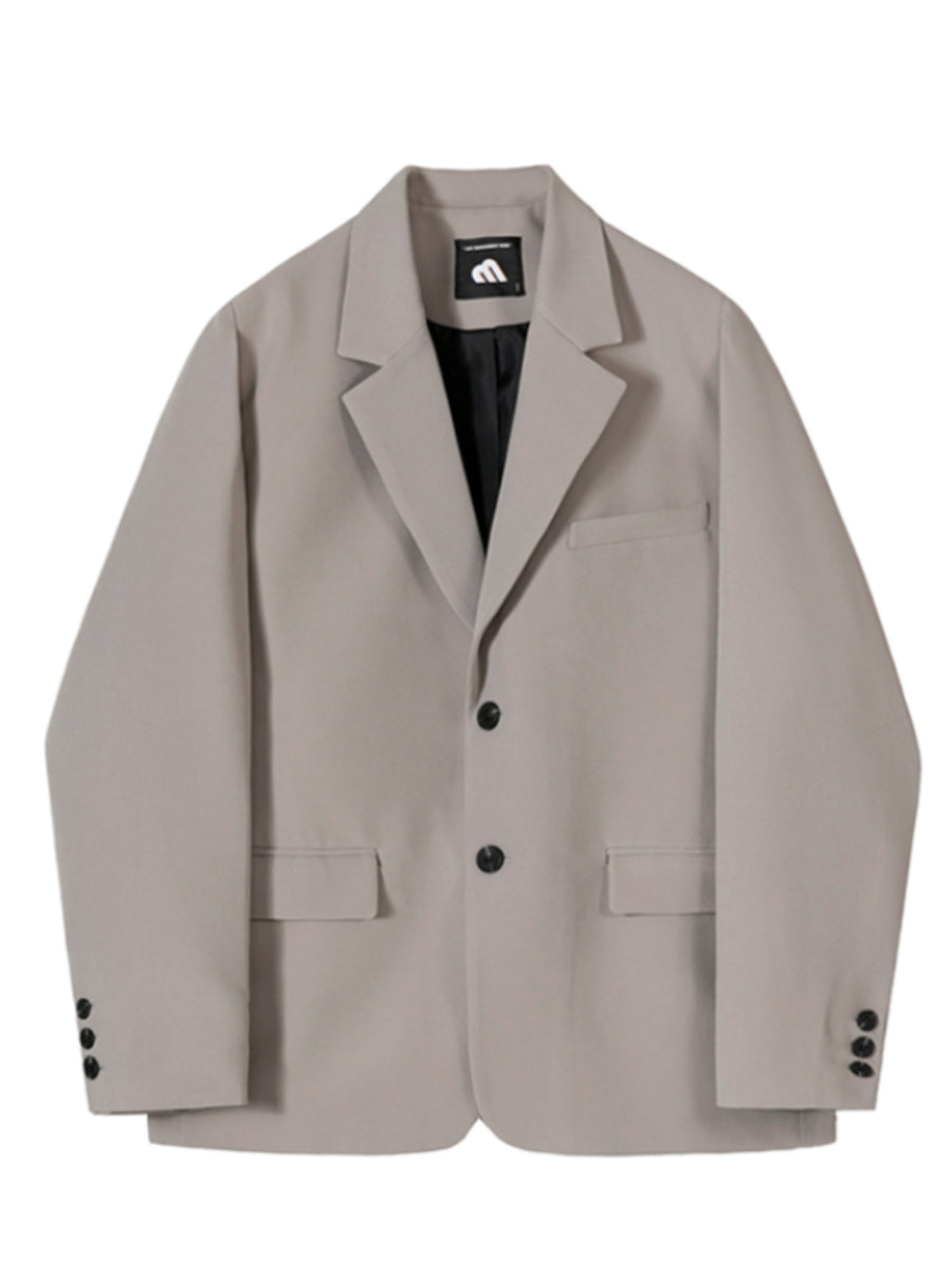 Korean Style Loose Casual Single-breasted Blazer