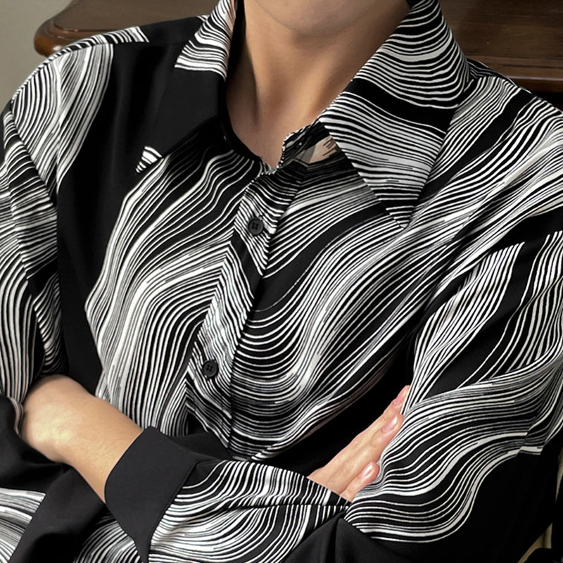 Irregular Pattern Loose Shirt